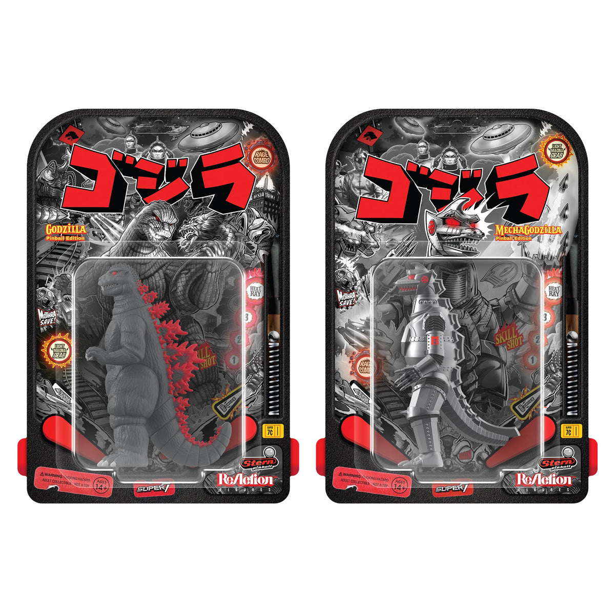 Toho ReAction Figures - Godzilla '84 & Mechagodzilla '74 (70th Stern Pinball)