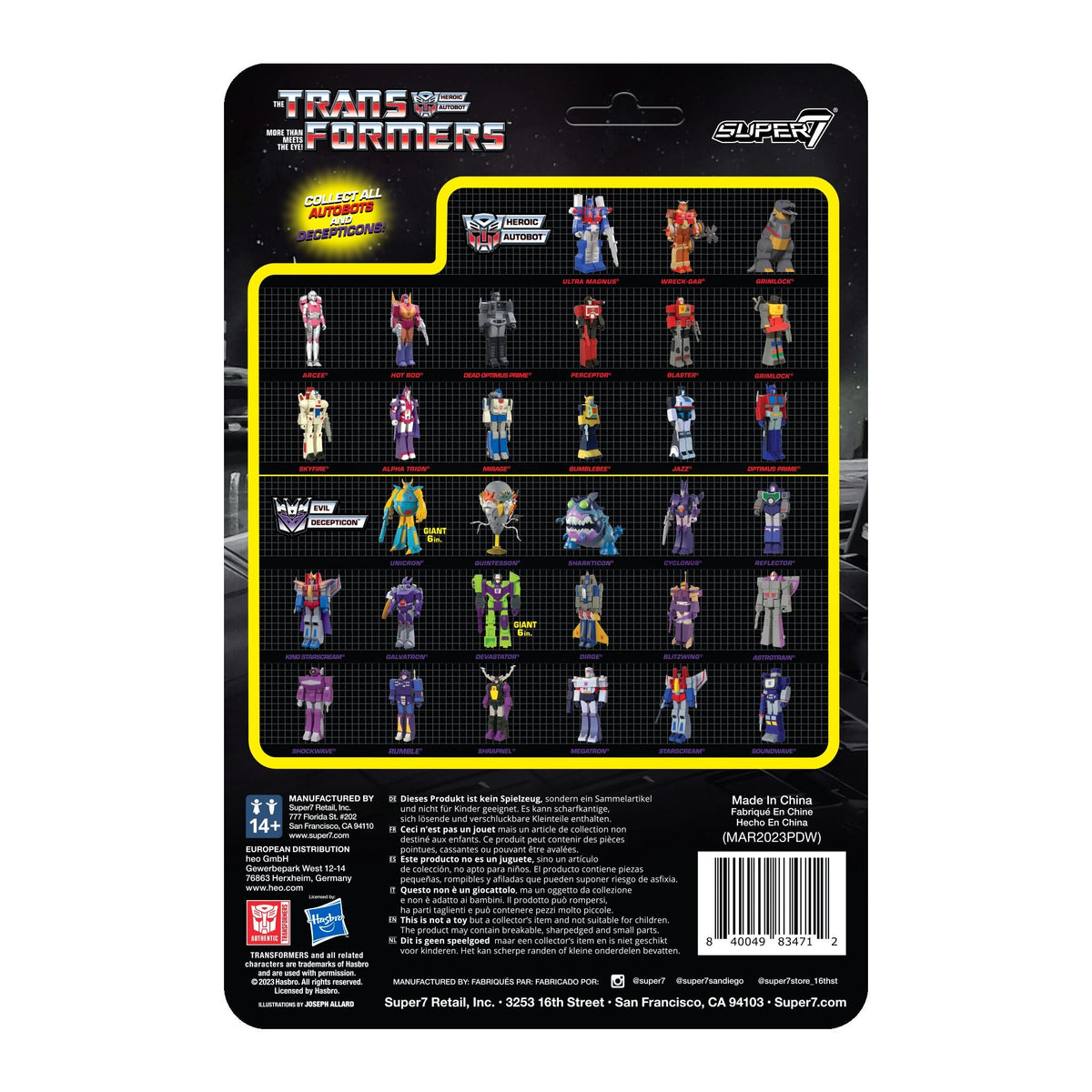 Transformers ReAction Figure - Optimus Prime (Orange/Black)