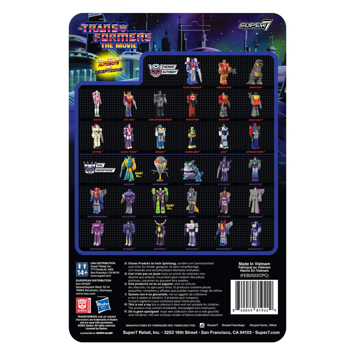 Transformers ReAction Figures Wave 6 - Unicron (Original Toy Prototype)