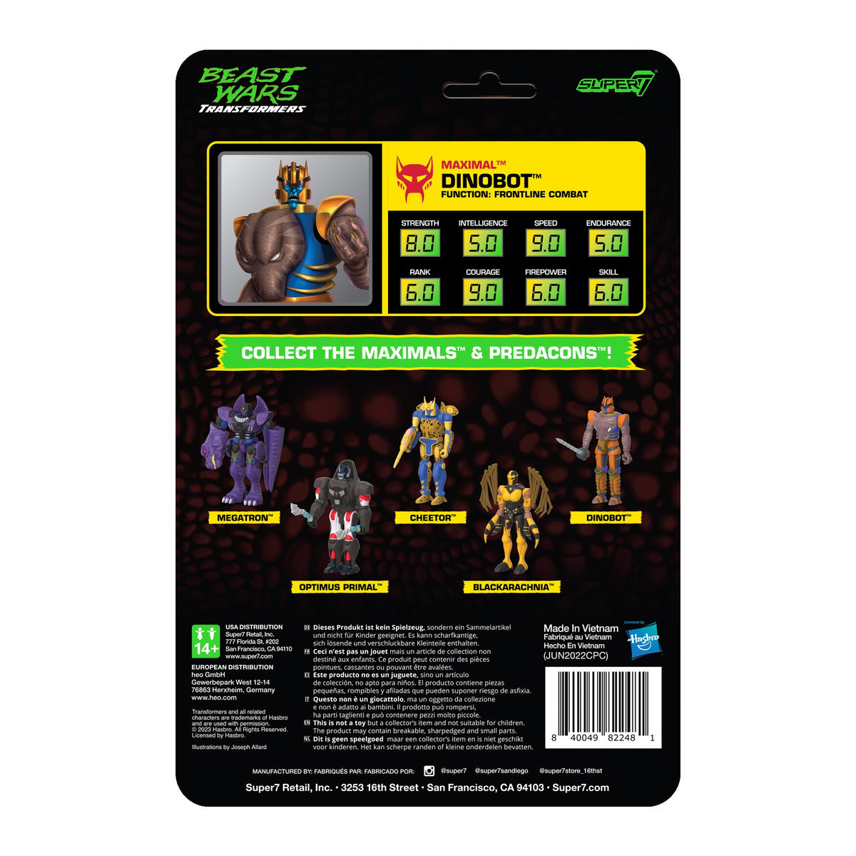 Transformers ReAction Wave 7 Beast Wars - Dino Bot