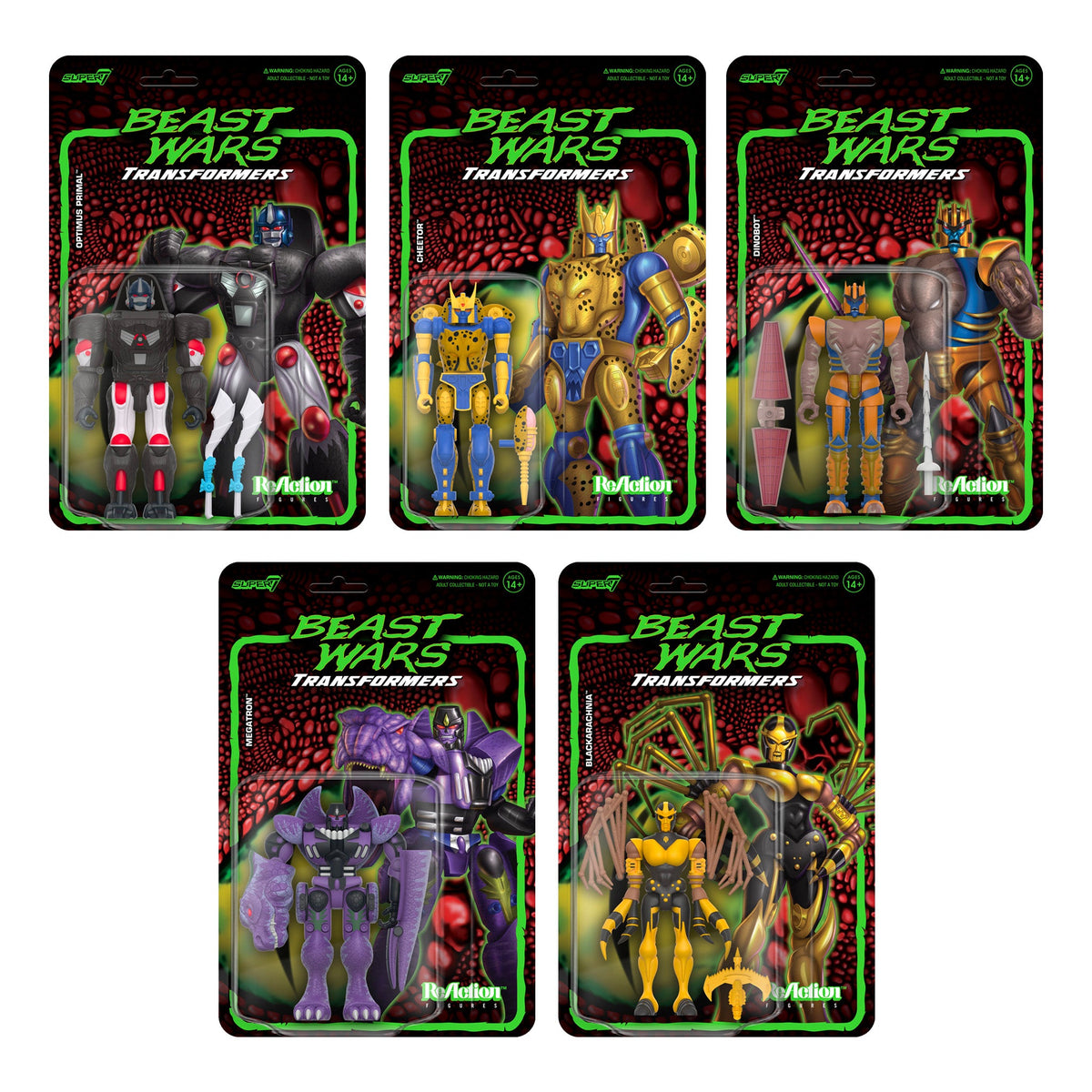 Transformers ReAction Figures Wave 7 Beast Wars - Set of 5