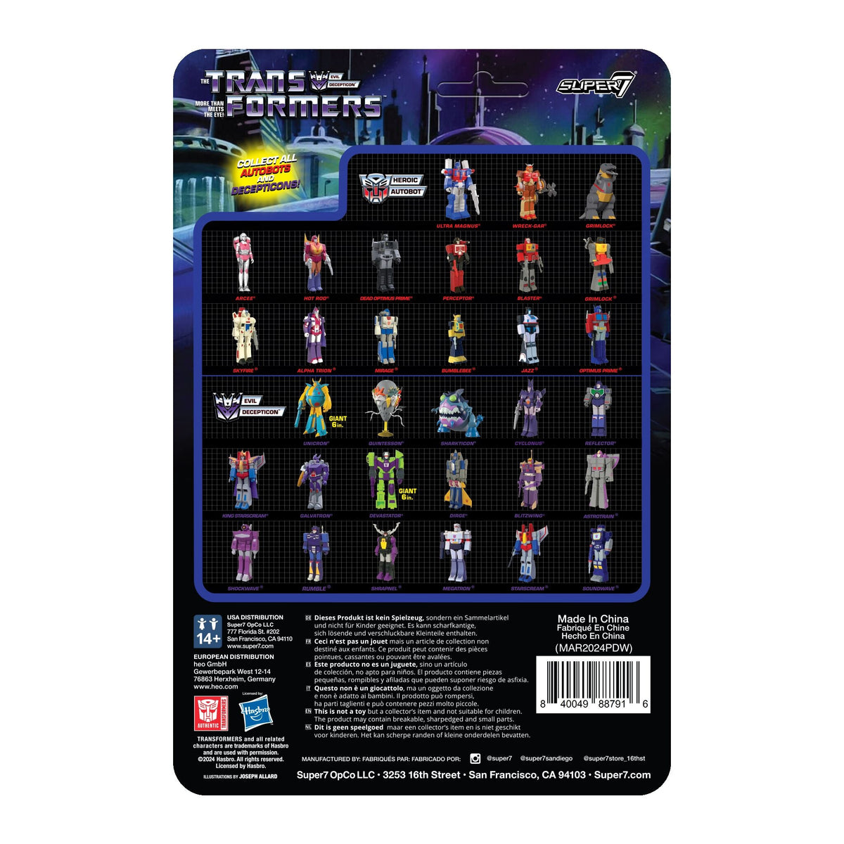 Transformers ReAction Figures Wave 08 - Ghost of Starscream (Translucent Glitter)