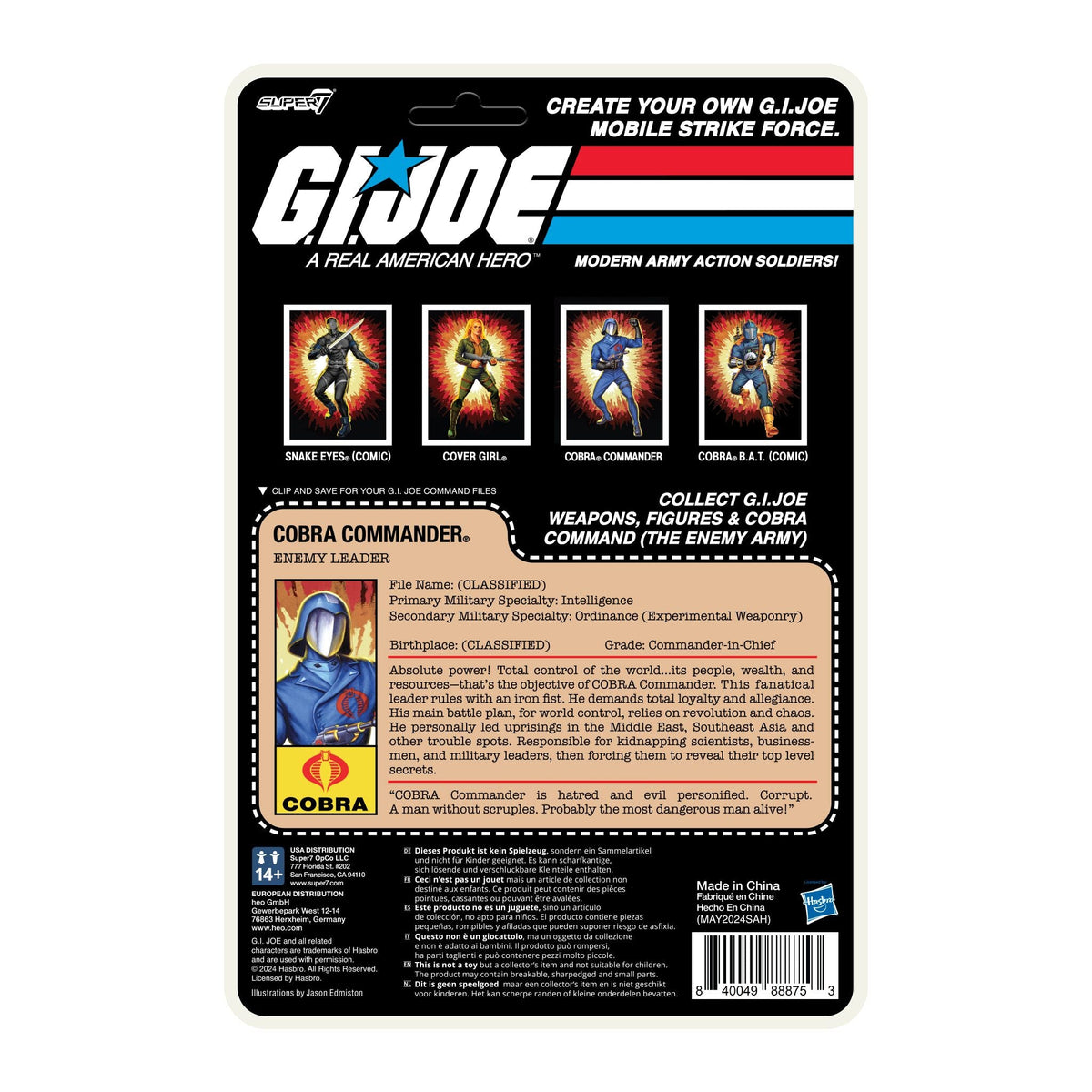 G.I. Joe ReAction+ Wave 01 - Cobra Commander (Cartoon)