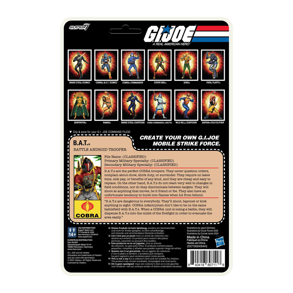 G.I. Joe ReAction+ Figures - B.A.T. (Python Patrol)