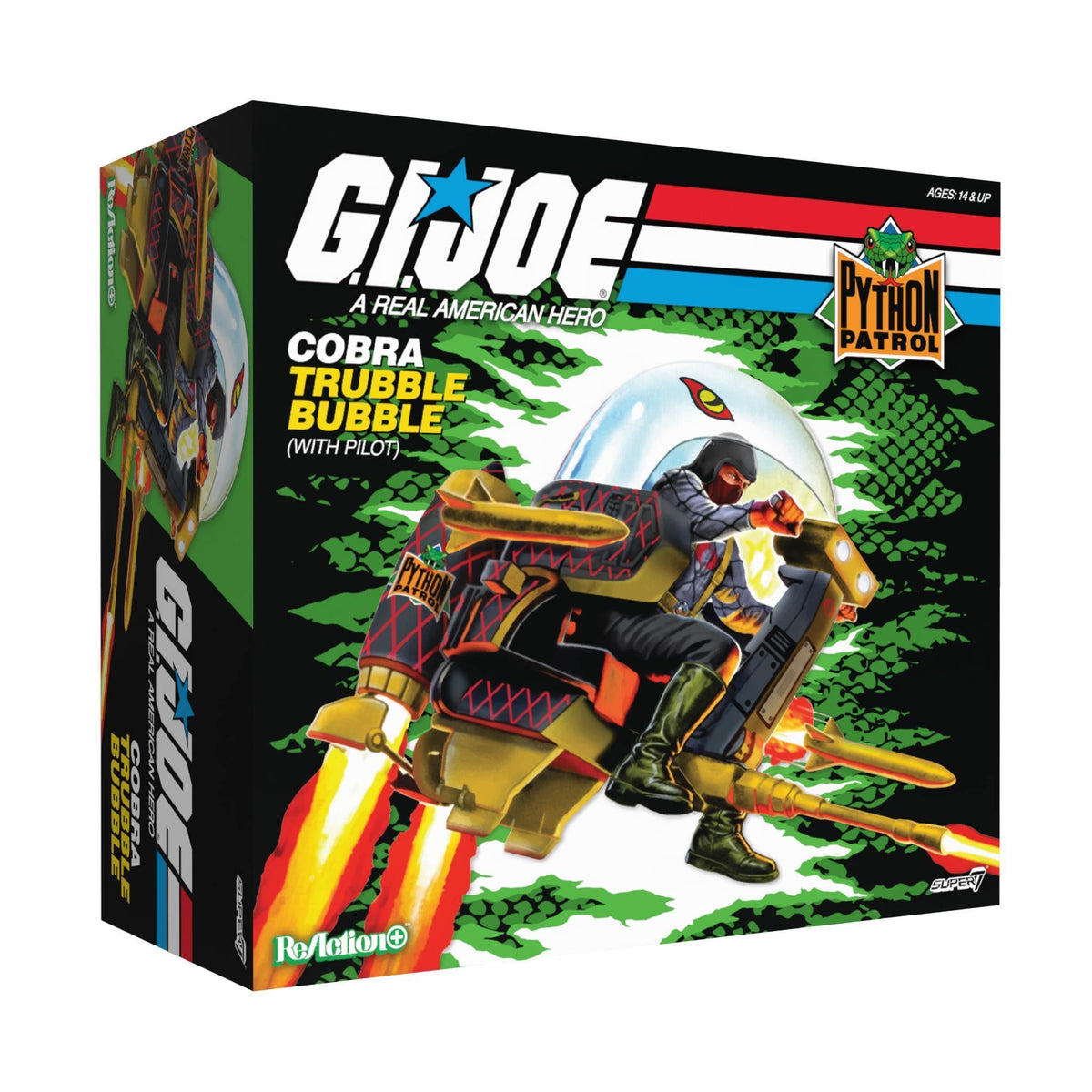 G.I. Joe ReAction+ Vehicle -Trubble Bubbles - Cobra Trooper & Trubble Bubble (Super7, Python Patrol)