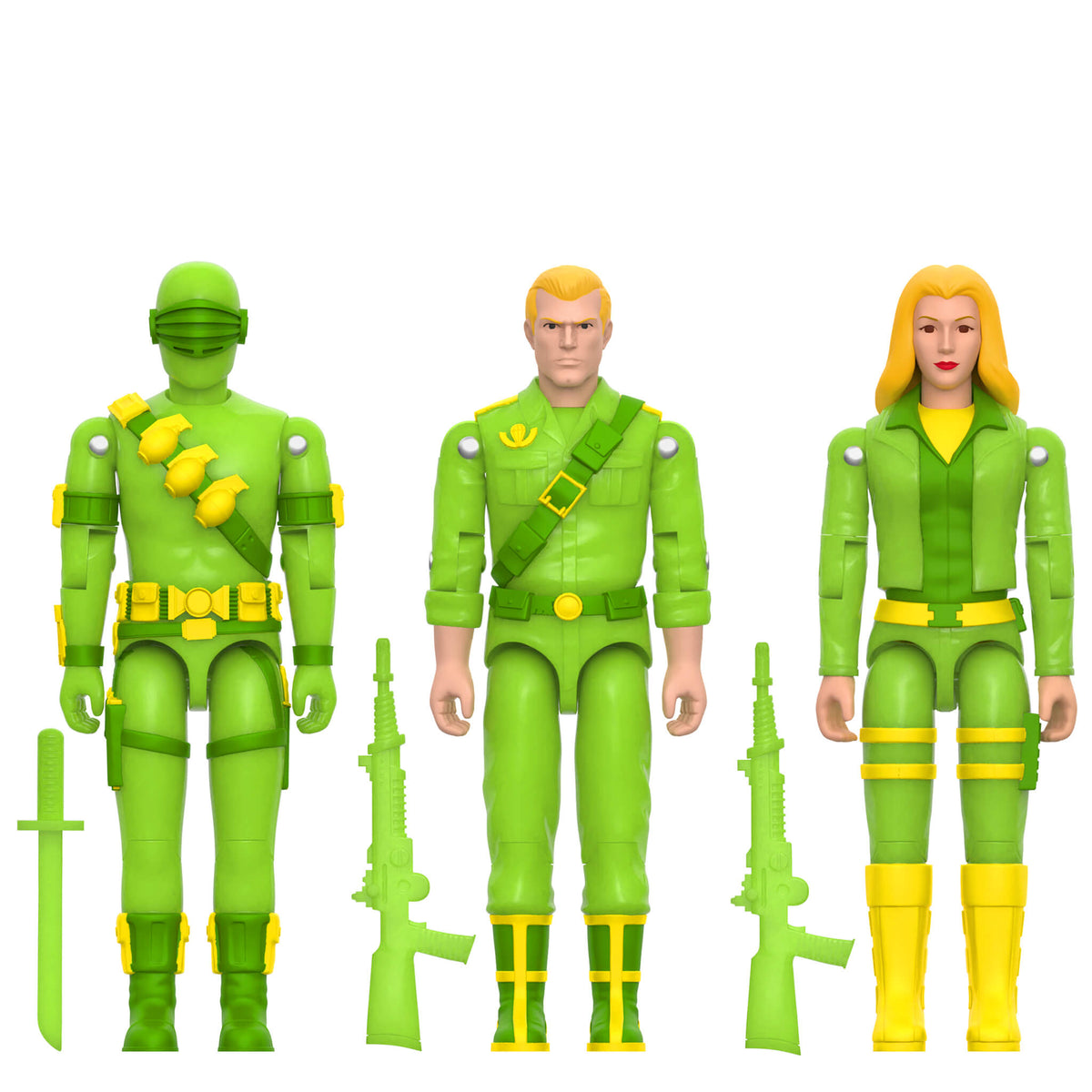 G.I. Joe ReAction+ Figures - 3 PK - Joe (Glow Patrol - Green)