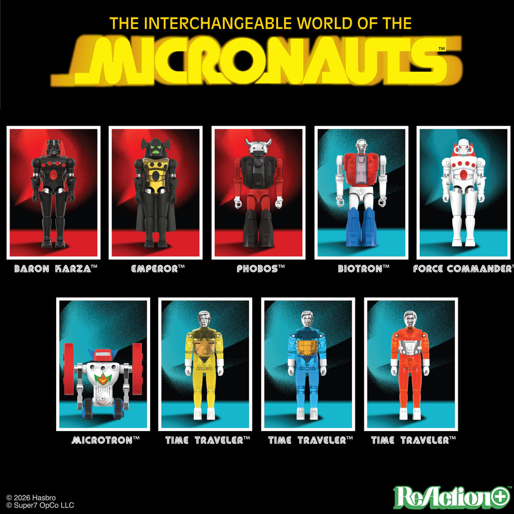 Micronauts ReAction+ Wave 04 - Phobos & Time Traveler (Translucent Orange)