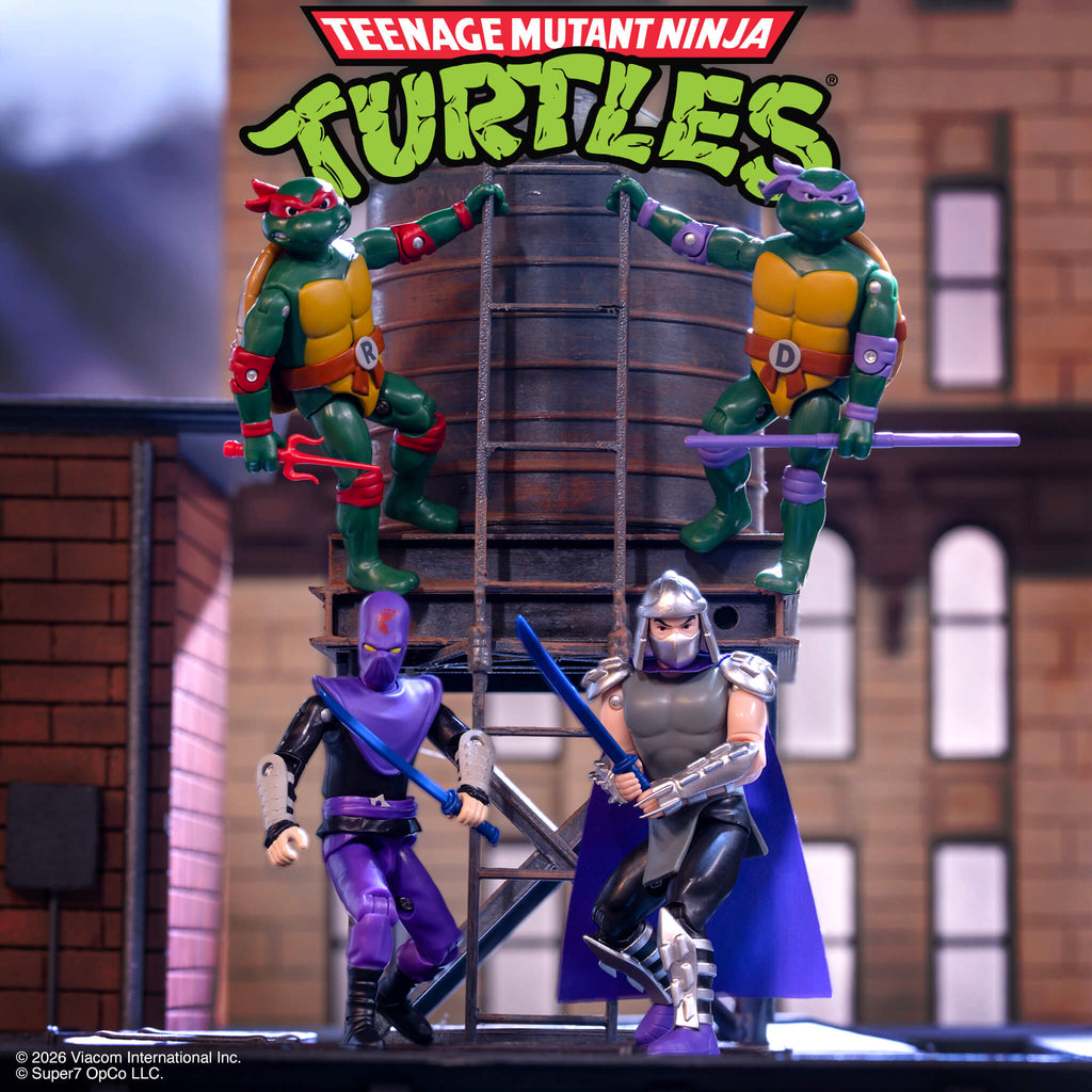 Teenage Mutant Ninja Turtles ReAction+ Wave 01 - Donatello, Raphael, Shredder & Foot Ninja