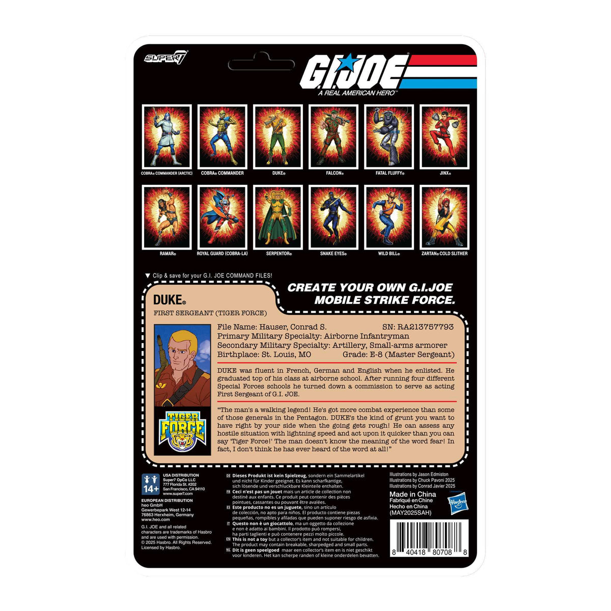 G.I. Joe ReAction+ Figures - Duke (Tiger Force)