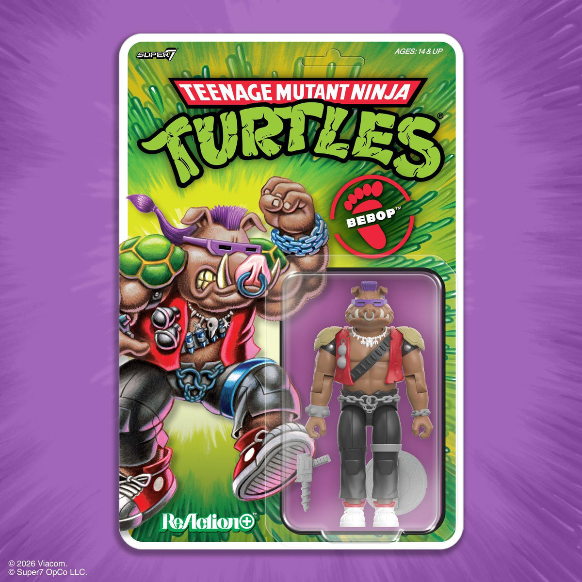 Teenage Mutant Ninja Turtles ReAction+ Wave 02 - Leonardo, Michelangelo, Bebop & Rocksteady