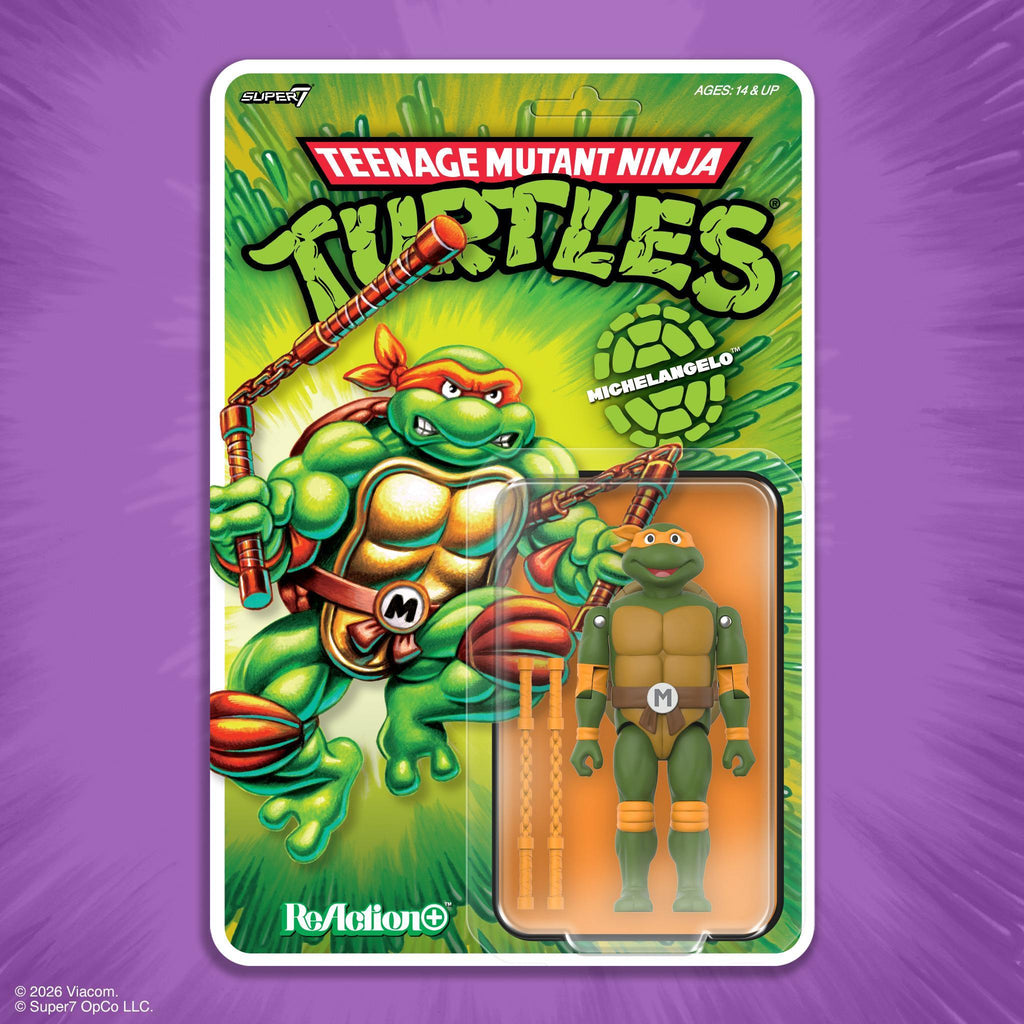 Teenage Mutant Ninja Turtles ReAction+ Wave 02 - Leonardo, Michelangelo, Bebop & Rocksteady