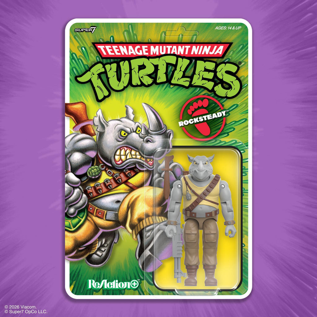 Teenage Mutant Ninja Turtles ReAction+ Wave 02 - Leonardo, Michelangelo, Bebop & Rocksteady