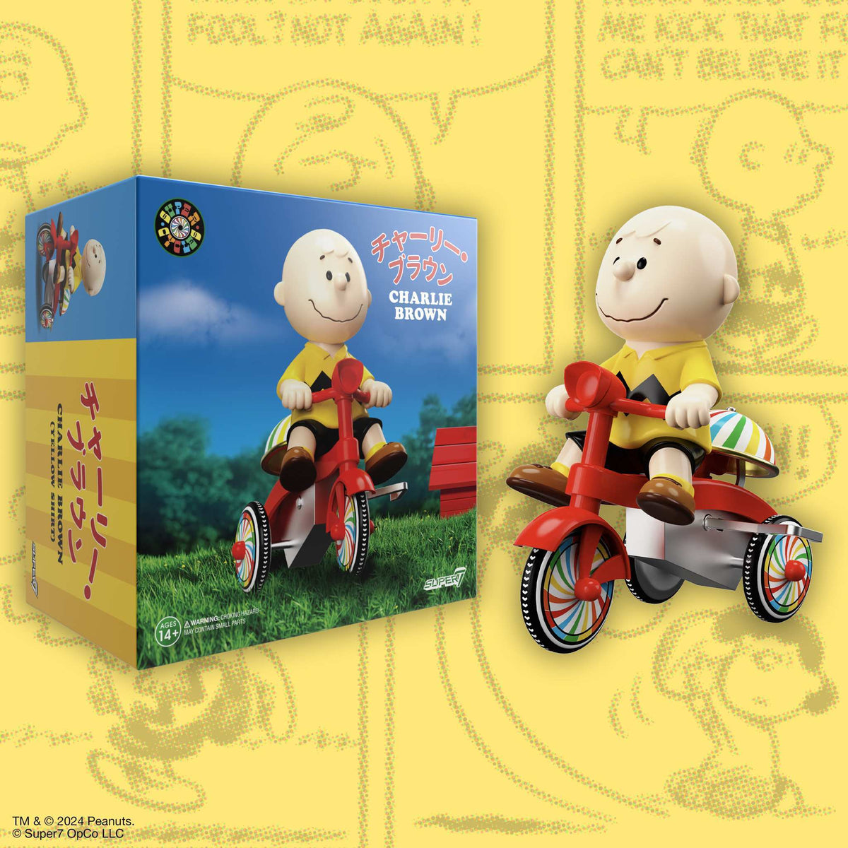 Peanuts Super Cycles - Charlie Brown (Yellow Shirt w/ Red Trike)