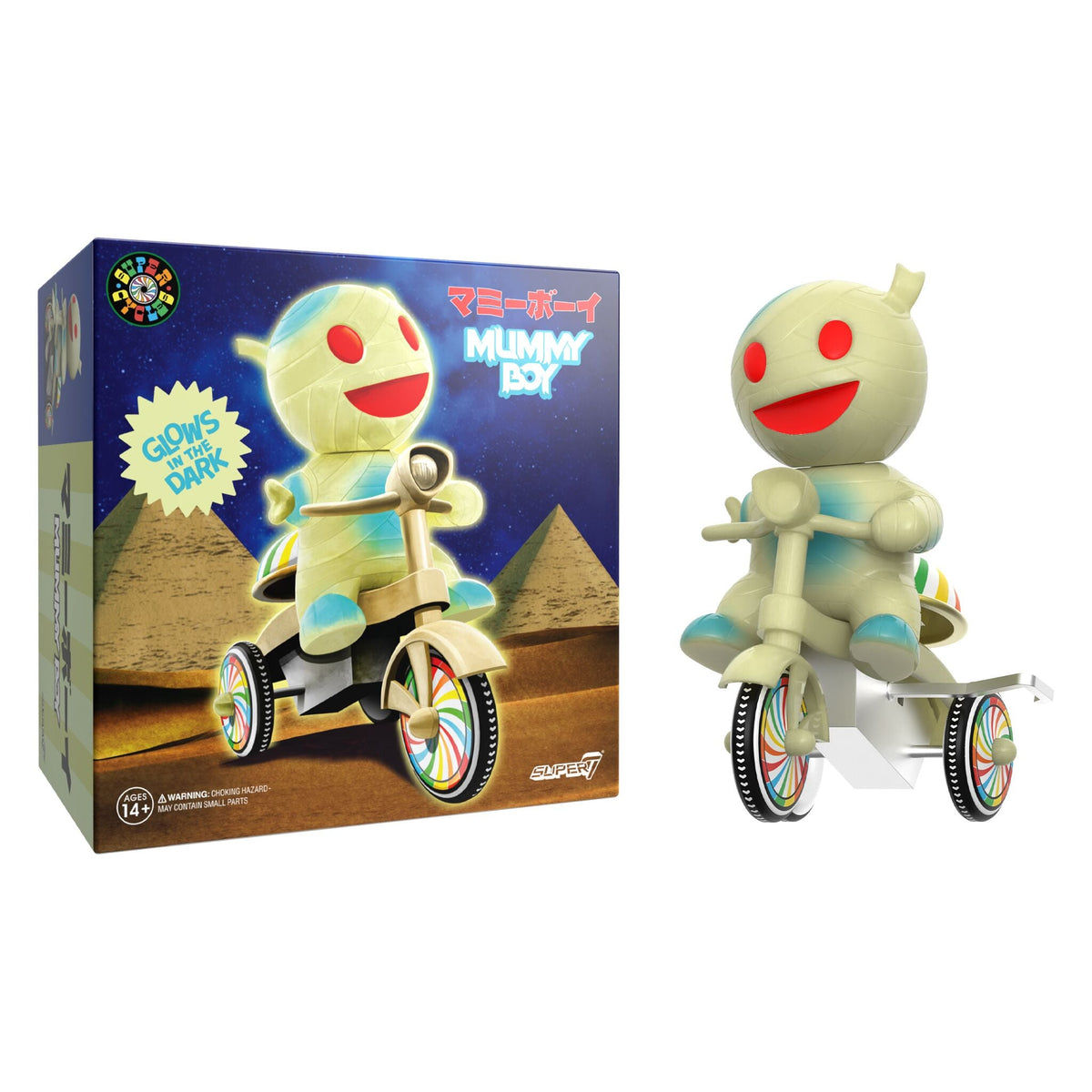 Super7 Super Cycles - Mummy Boy (Glow w/ Glow Trike)