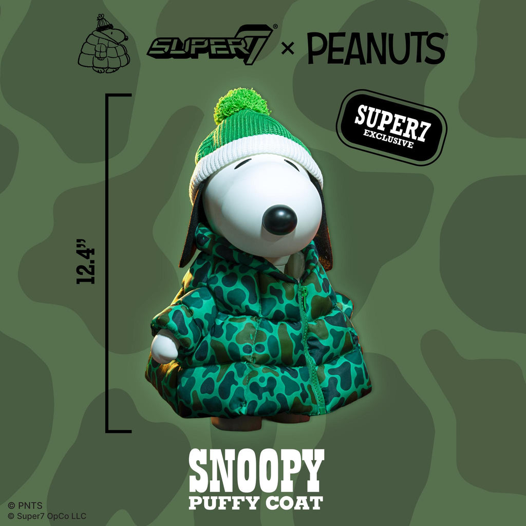 Peanuts SuperSize Vinyl (Snoopy, Puffy Coat) - Snoopy (Puffy Coat, Camo, DTC XCL)