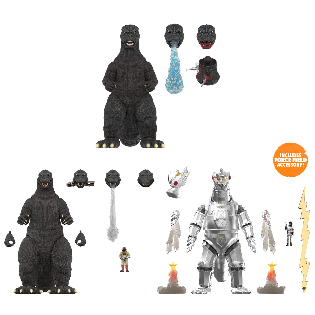 Toho ULTIMATES! Wave 07 - Godzilla 74, Mechagodzilla 74 & Godzilla 54