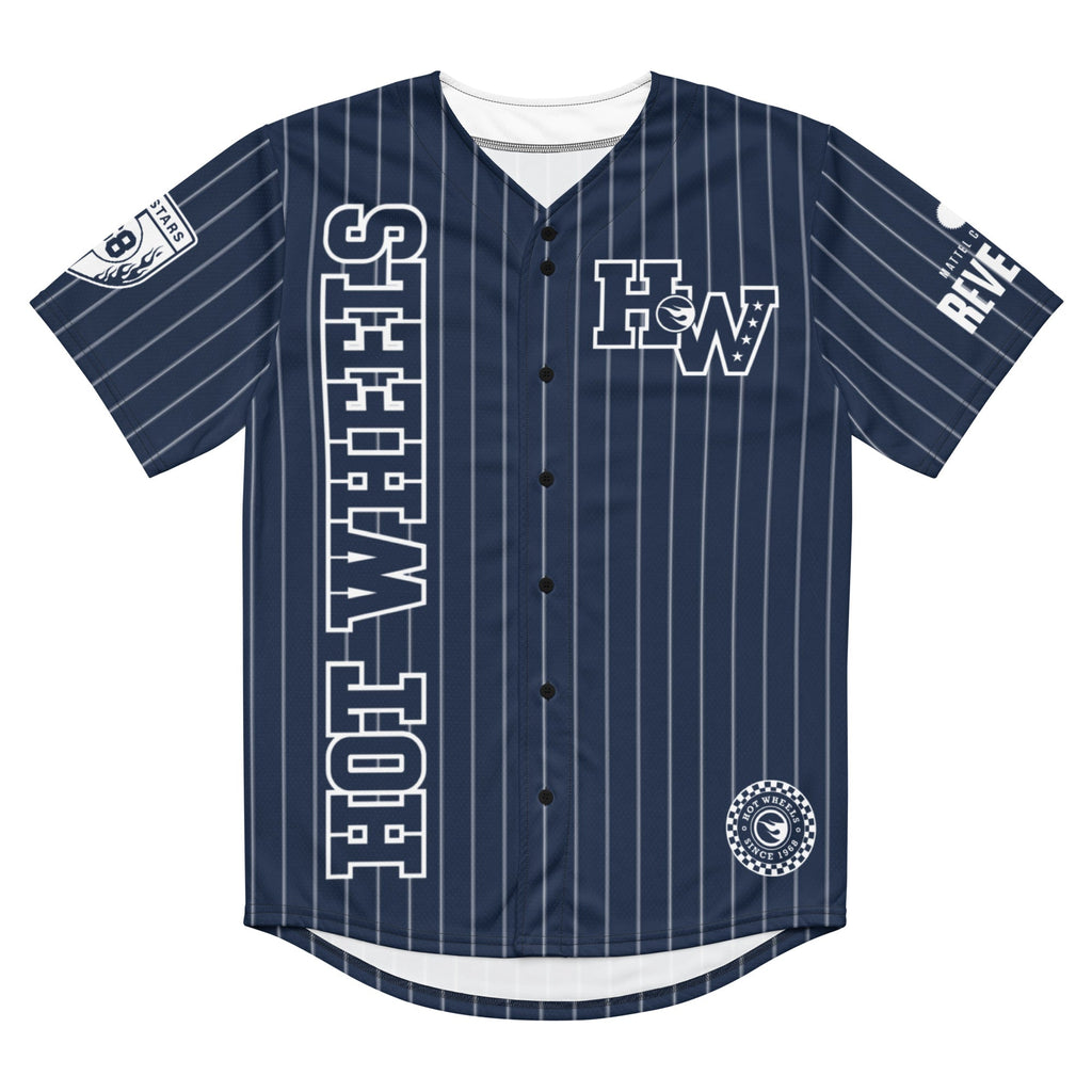 Hot Wheels Navy Striped Baseball Jersey