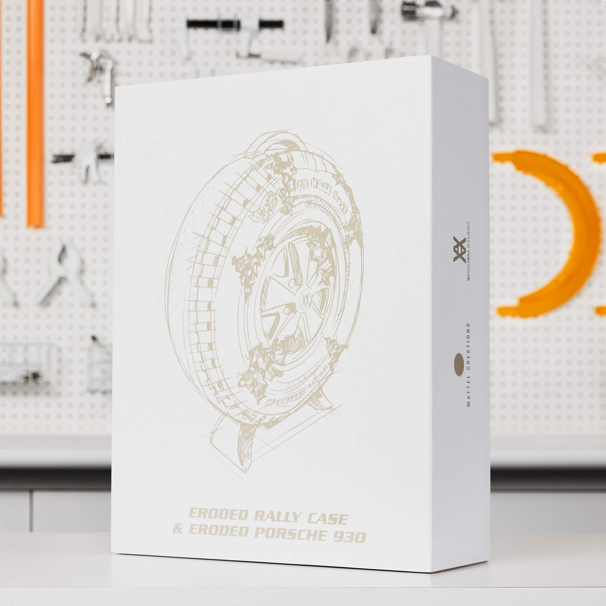 Hot Wheels x Daniel Arsham Eroded Porsche 930 and Rally Case