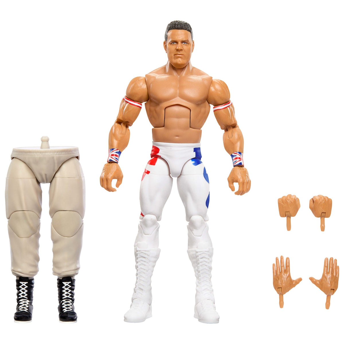 WWE Elite Collection Monday Night War British Bulldog Action Figure & Plus Golga Build-A-Figure Parts
