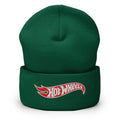 Hot Wheels Logo Green Cuffed Beanie