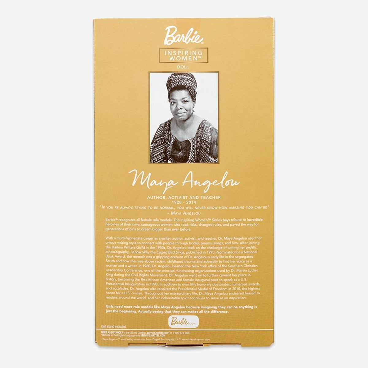 Barbie Inspiring Women Maya Angelou Doll