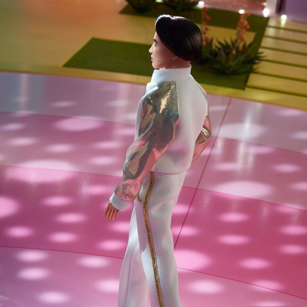 Ken Doll In White and Gold Tracksuit – Barbie The Movie