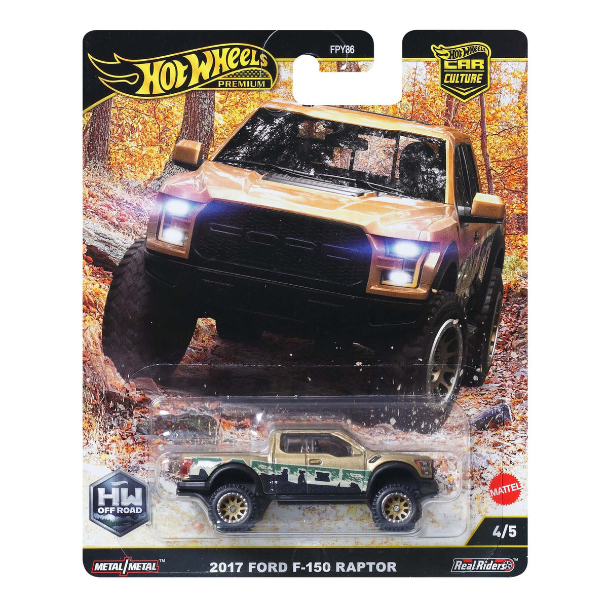 Hot Wheels Premium Car Culture Off Road '17 Ford F150 Raptor