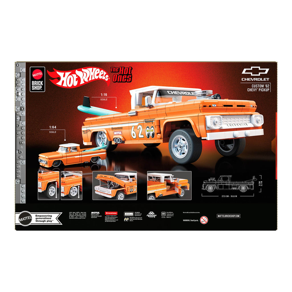 Mattel Brick Shop Hot Wheels Custom ’62 Chevy Pickup Building Set