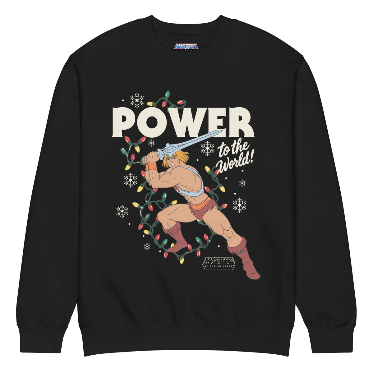 Masters of the Universe He-Man Power to the World Black Sweatshirt