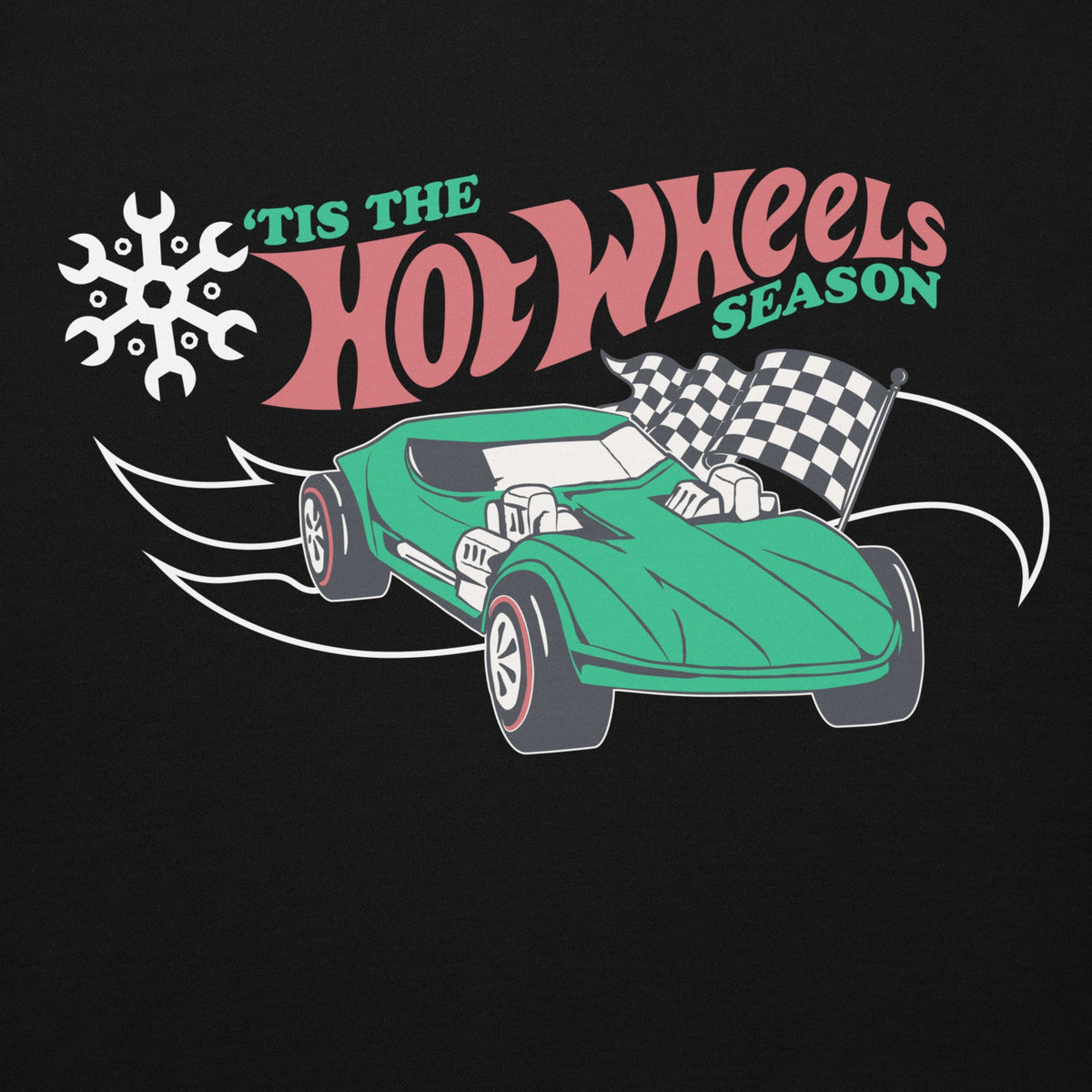 Hot Wheels Tis the Season for Speed Black Hoodie